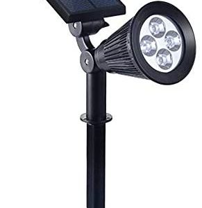 Falove Solar Spotlight Outdoor, 180°Adjustable Auto On/Off Flag Pole Lights, Waterproof Security Wall Light for Garden, Pool Area, Tree, Pond, Landscape and Yard(1 Pack)