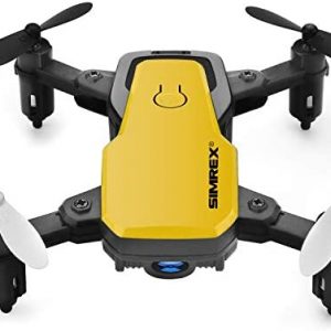SIMREX X300C 8816 Mini Drone with Camera WiFi HD FPV Foldable RC Quadcopter Rtf 4CH 2.4Ghz Remote Control Headless [Altitude Hold] Super Easy Fly for Training - Yellow