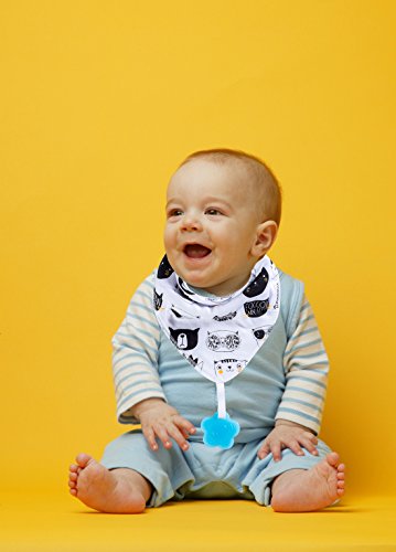 Baby Bandana Drool Bibs 6-Pack and Teething Toys 6-Pack Made with 100% Organic Cotton, Super Absorbent and Soft Unisex (Vuminbox) (6-Pack Unisex)