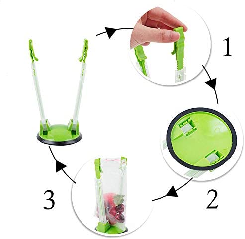 Baggy Rack -Sandwich Bag Racks Holder,Food Storage Bags Clip,- Ideal Plastic Kitchen Gadget, No Hassle Cooking Solutions (6pcs)