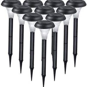 GardenBliss Best Solar Lights For Outdoor Pathway, 10 Brightest Light Set For Walkway, Patio, Path, Lawn, Garden, Yard Decor, Double Waterproof Seal, Large Led Landscape Outside Post Lighting Lamps