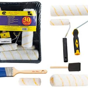 Bates Paint Roller - Paint Brush, Paint Tray, Roller Paint Brush, 11 Piece Home Painting Supplies, Foam Brush, House Painting Tray, Painting Tools, Roller and Paint Brushes, Interior Paint Brushes