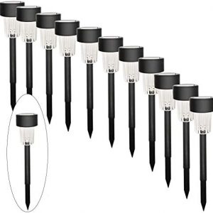 Maggift 12 Pcs Solar Pathway Lights Solar Garden Lights Outdoor Solar Landscape Lights for Lawn, Patio, Yard, Walkway, Deck, Driveway and Garden