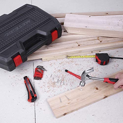 Meterk 170 Pcs Home Tool Kit- Household/Auto Repair Mechanic Tool Set with Wrenches, Screwdriver Set, Sockets Kit, Hammer, Pliers and Toolbox Storage Case for Homeowner, DIYER, Handyman