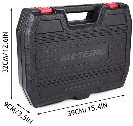 Meterk 170 Pcs Home Tool Kit- Household/Auto Repair Mechanic Tool Set with Wrenches, Screwdriver Set, Sockets Kit, Hammer, Pliers and Toolbox Storage Case for Homeowner, DIYER, Handyman