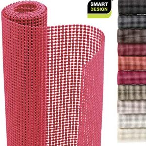 Smart Design Shelf Liner Classic Grip - (18 Inch x 5 Feet) - Drawer Cabinet Non Adhesive Protection - Home & Kitchen [Very Berry]