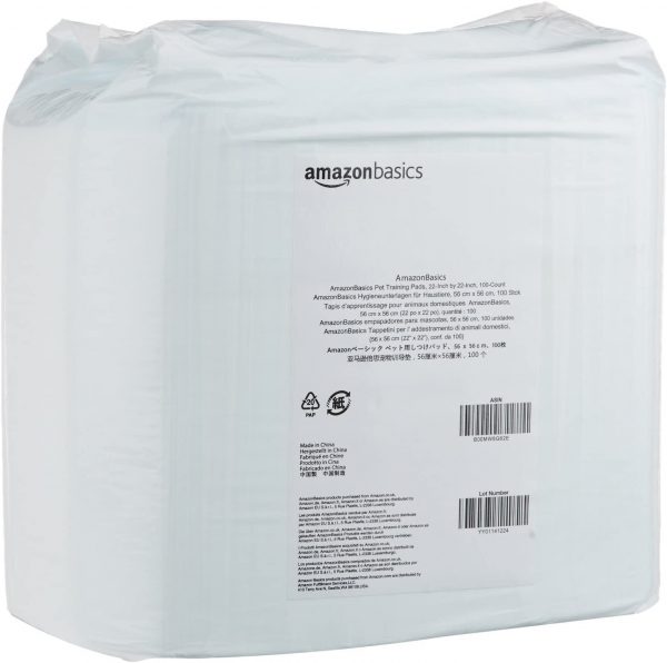 AmazonBasics Dog and Puppy Potty Training Pads, Regular Absorbency
