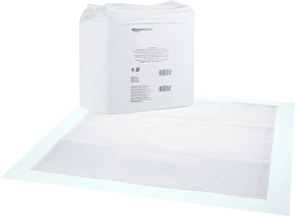 AmazonBasics Dog and Puppy Potty Training Pads, Regular Absorbency