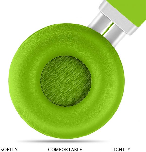 AILIHEN C8 Foldable Wired Headphones with Microphone and Volume Control for Cellphones Tablets Smartphones Laptop Computer PC Mp3/4 (Gray/Green)