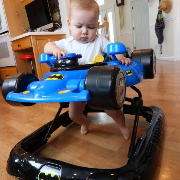 KidsEmbrace Batman Baby Activity Walker, DC Comics Car, Music and Lights, Blue