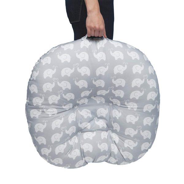 Boppy Original Newborn Lounger, Elephant Love Gray