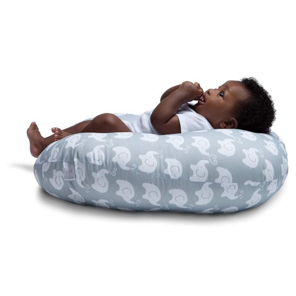 Boppy Original Newborn Lounger, Elephant Love Gray