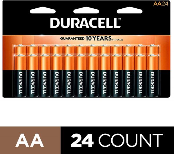 Duracell - CopperTop AA Alkaline Batteries - long lasting, all-purpose Double A battery for household and business - 24 Count