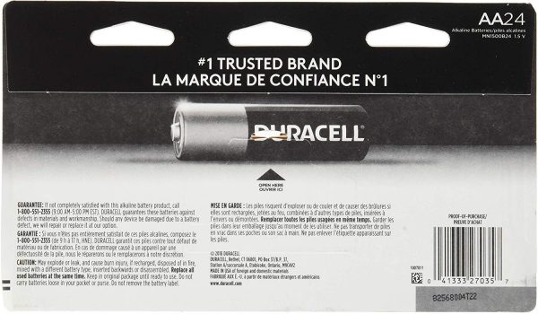 Duracell - CopperTop AA Alkaline Batteries - long lasting, all-purpose Double A battery for household and business - 24 Count