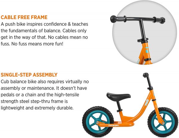 Retrospec Cub Kids Balance Bike No Pedal Bicycle