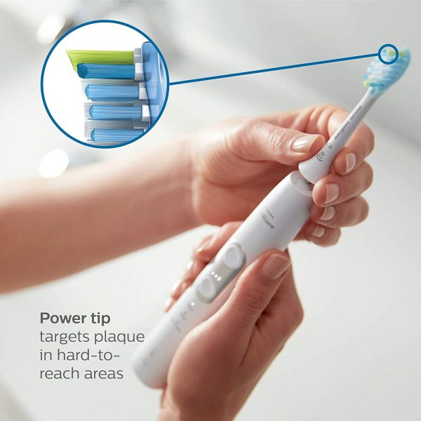 Genuine Philips Sonicare toothbrush head : C3 Premium Plaque Control, G3 Premium Gum Care & W3 Premium White, HX9073/65, 3 pk, White